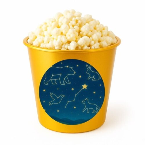 Balde de Pipoca Personalizado Infantil Constelações