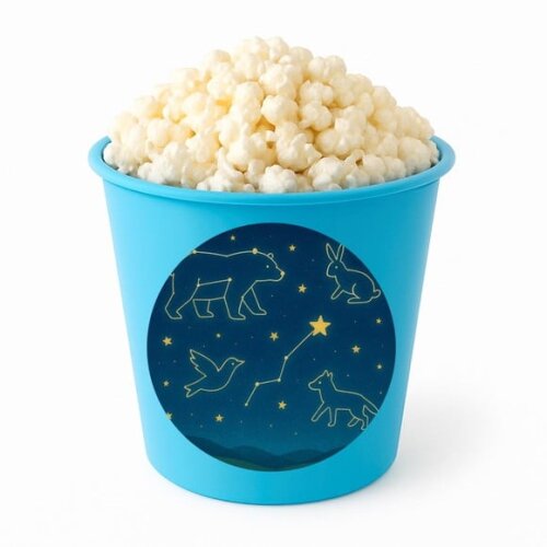Balde de Pipoca Personalizado Infantil Constelações