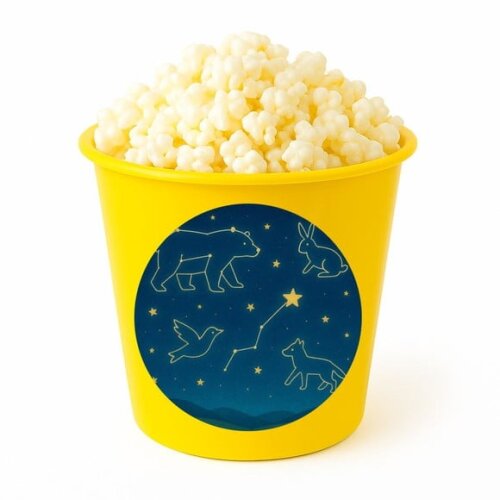 Balde de Pipoca Personalizado Infantil Constelações