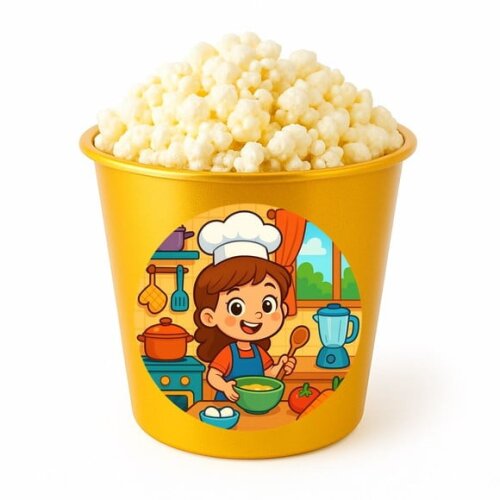 Balde de Pipoca Personalizado Infantil Cozinha Kids