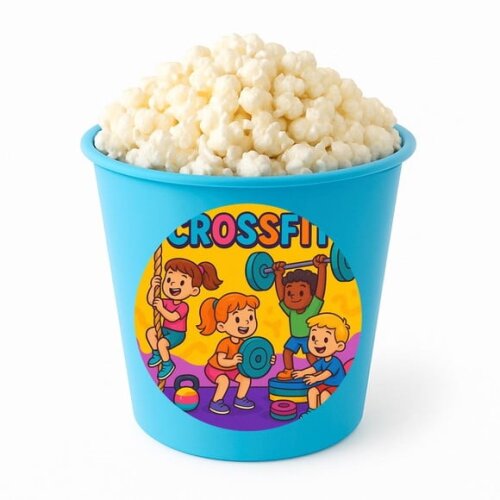 Balde de Pipoca Personalizado Infantil Crossfit