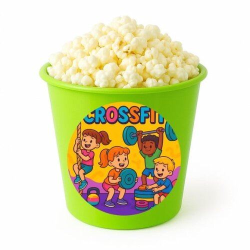 Balde de Pipoca Personalizado Infantil Crossfit