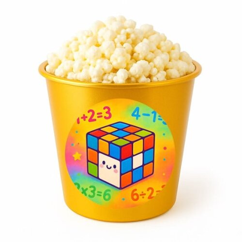 Balde de Pipoca Personalizado Infantil Cubo Mágico