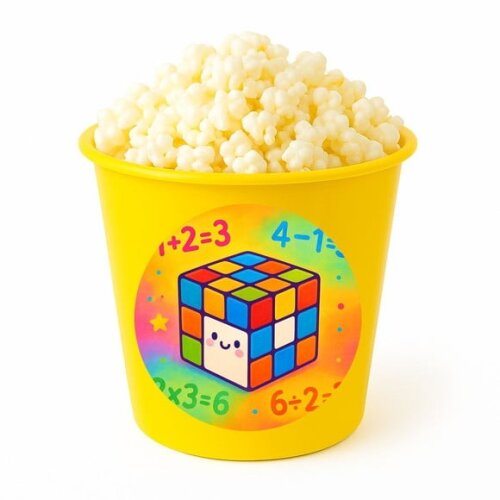 Balde de Pipoca Personalizado Infantil Cubo Mágico