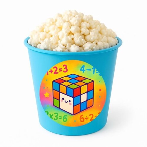 Balde de Pipoca Personalizado Infantil Cubo Mágico