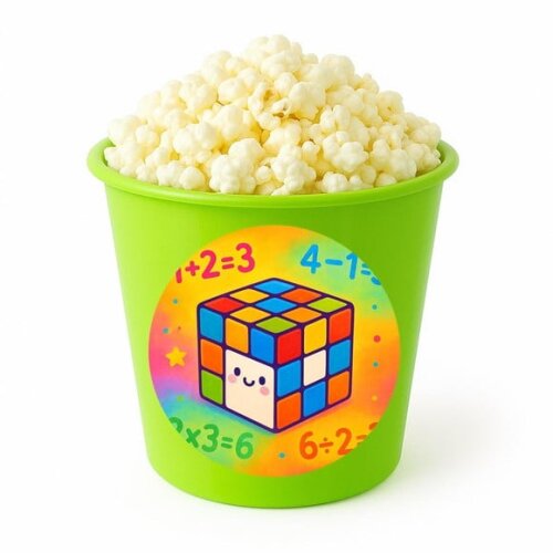 Balde de Pipoca Personalizado Infantil Cubo Mágico