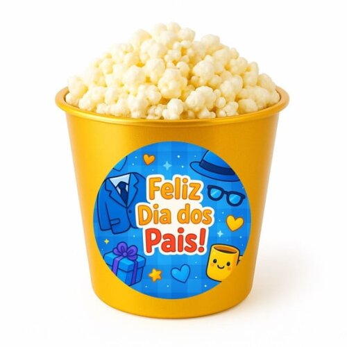 Balde de Pipoca Personalizado Infantil Dia dos Pais
