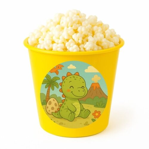 Balde de Pipoca Personalizado Infantil Dinossauro Baby