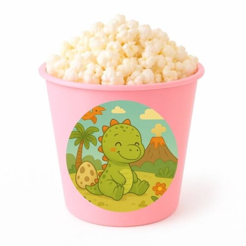 Balde de Pipoca Personalizado Infantil Dinossauro Baby