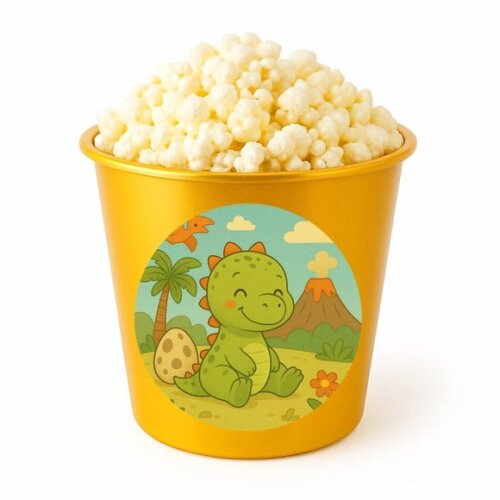 Balde de Pipoca Personalizado Infantil Dinossauro Baby