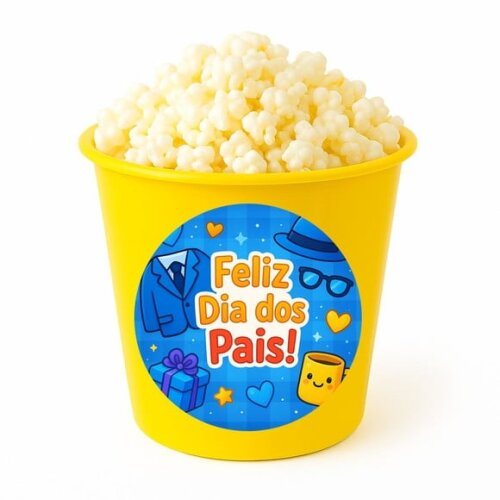 Balde de Pipoca Personalizado Infantil Dia dos Pais