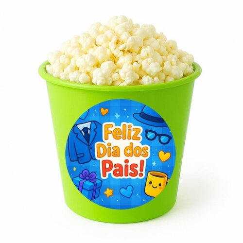 Balde de Pipoca Personalizado Infantil Dia dos Pais