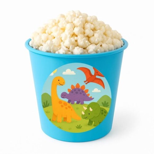 Balde de Pipoca Personalizado Infantil Dinossauros