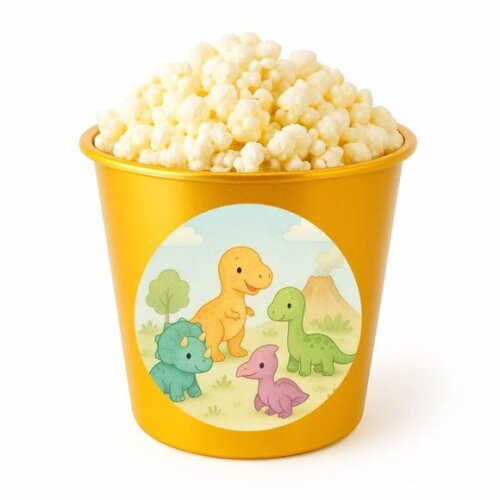 Balde de Pipoca Personalizado Infantil Dinossauros Baby