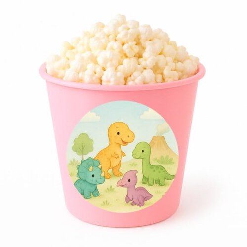 Balde de Pipoca Personalizado Infantil Dinossauros Baby