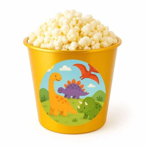 Balde de Pipoca Personalizado Infantil Dinossauros