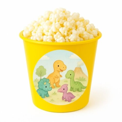 Balde de Pipoca Personalizado Infantil Dinossauros Baby