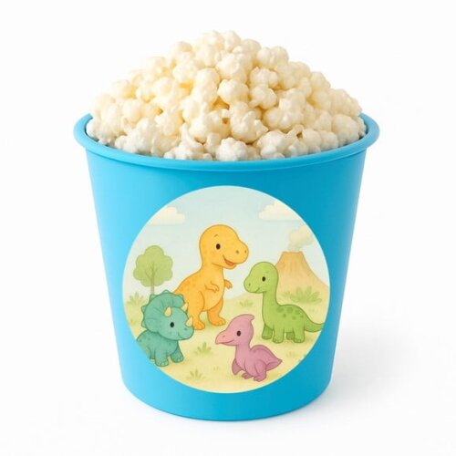 Balde de Pipoca Personalizado Infantil Dinossauros Baby
