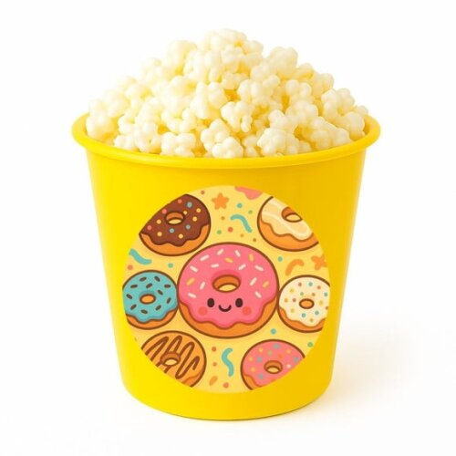 Balde de Pipoca Personalizado Infantil Donuts