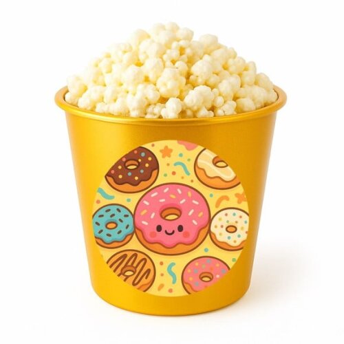 Balde de Pipoca Personalizado Infantil Donuts