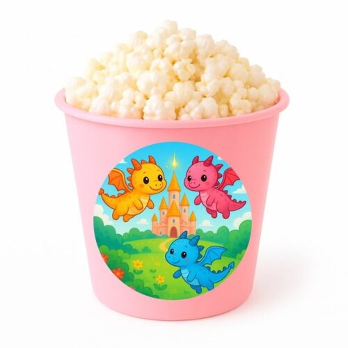 Balde de Pipoca Personalizado Infantil Dragões