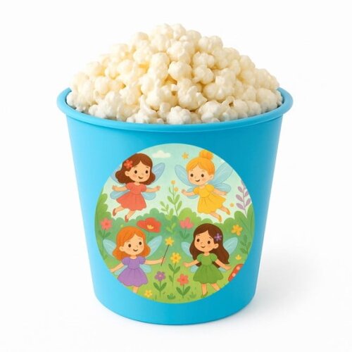Balde de Pipoca Personalizado Infantil Fadas