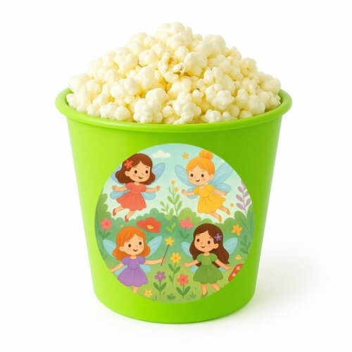 Balde de Pipoca Personalizado Infantil Fadas