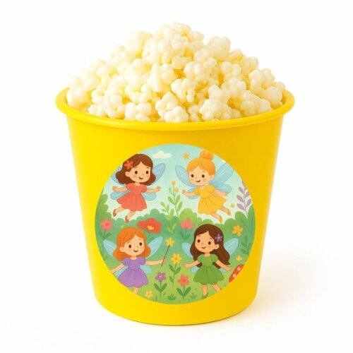 Balde de Pipoca Personalizado Infantil Fadas