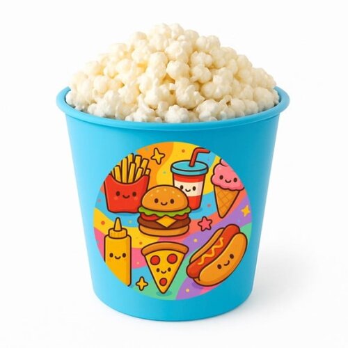 Balde de Pipoca Personalizado Infantil Fast Food