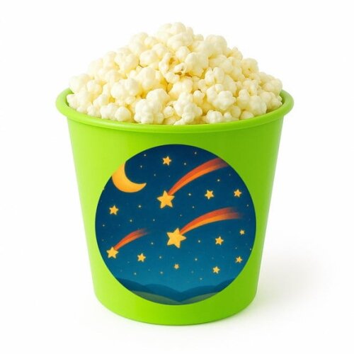 Balde de Pipoca Personalizado Infantil Estrelas Cadentes
