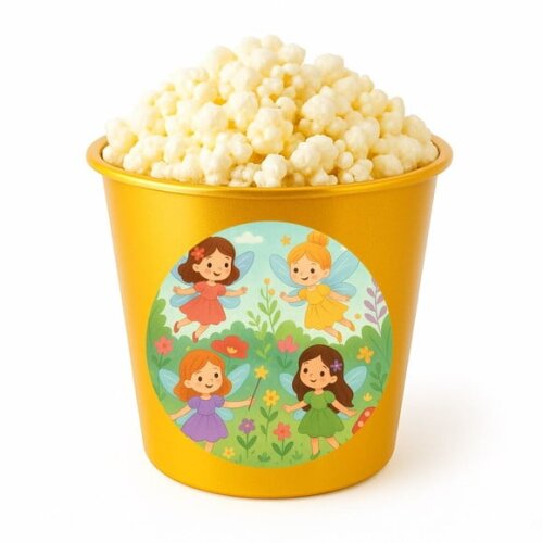 Balde de Pipoca Personalizado Infantil Fadas