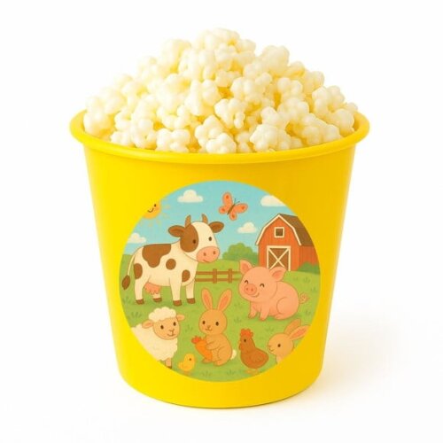 Balde de Pipoca Personalizado Infantil Fazendinha