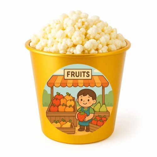 Balde de Pipoca Personalizado Infantil Feira de Frutas