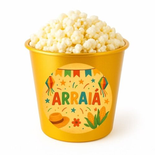 Balde de Pipoca Personalizado Infantil Festa Junina Arraiá