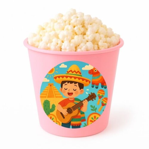 Balde de Pipoca Personalizado Infantil Festa Mexicana