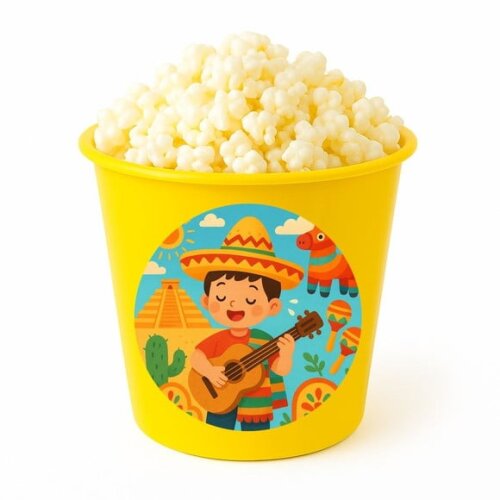Balde de Pipoca Personalizado Infantil Festa Mexicana