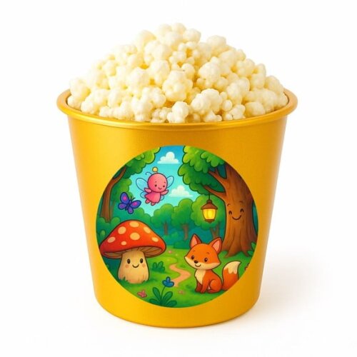 Balde de Pipoca Personalizado Infantil Floresta Encantada