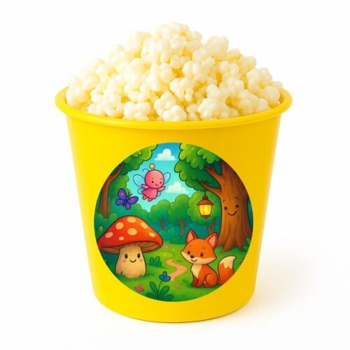 Balde de Pipoca Personalizado Infantil Floresta Encantada