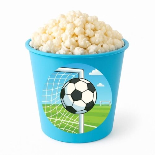 Balde de Pipoca Personalizado Infantil Futebol
