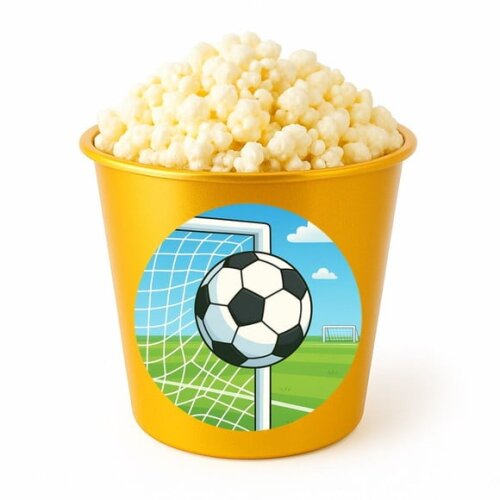 Balde de Pipoca Personalizado Infantil Futebol