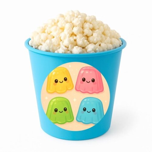 Balde de Pipoca Personalizado Infantil Gelatinas