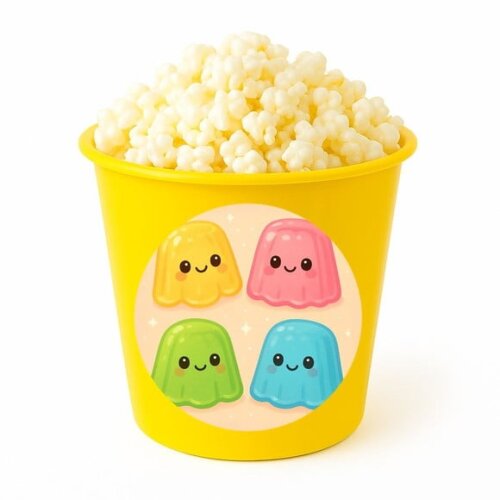 Balde de Pipoca Personalizado Infantil Gelatinas