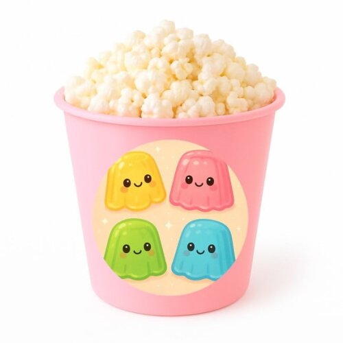 Balde de Pipoca Personalizado Infantil Gelatinas