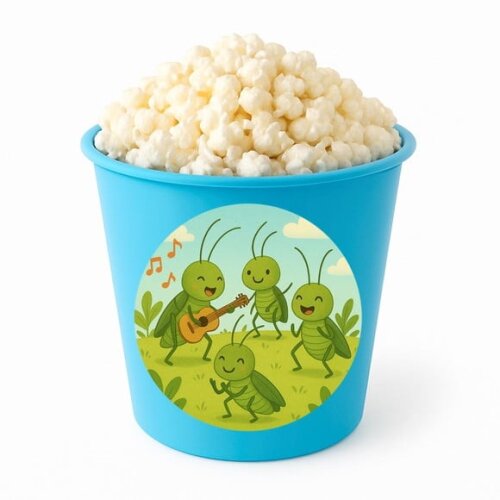 Balde de Pipoca Personalizado Infantil Grilos