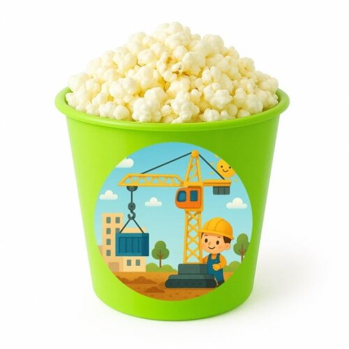 Balde de Pipoca Personalizado Infantil Grua