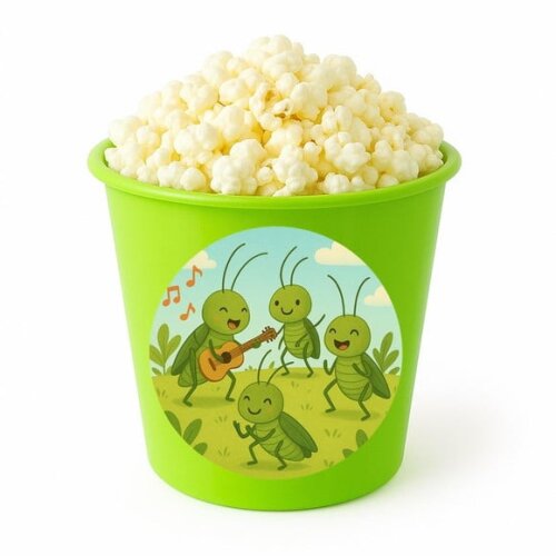 Balde de Pipoca Personalizado Infantil Grilos