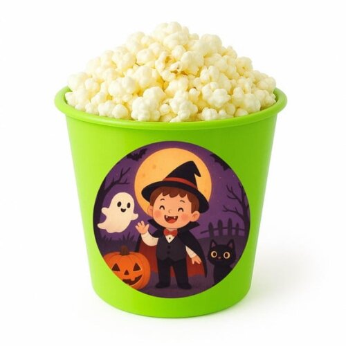 Balde de Pipoca Personalizado Infantil Halloween