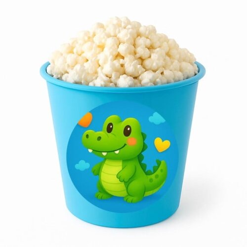 Balde de Pipoca Personalizado Infantil Jacaré Baby