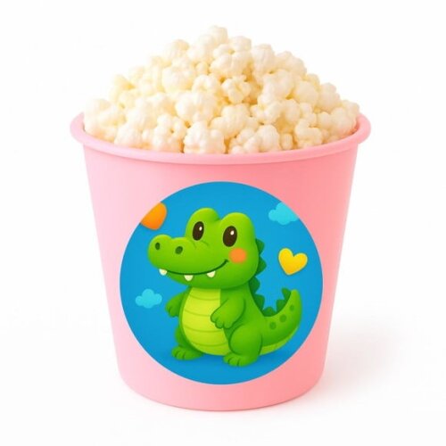 Balde de Pipoca Personalizado Infantil Jacaré Baby