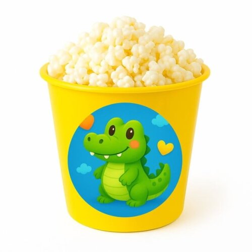 Balde de Pipoca Personalizado Infantil Jacaré Baby